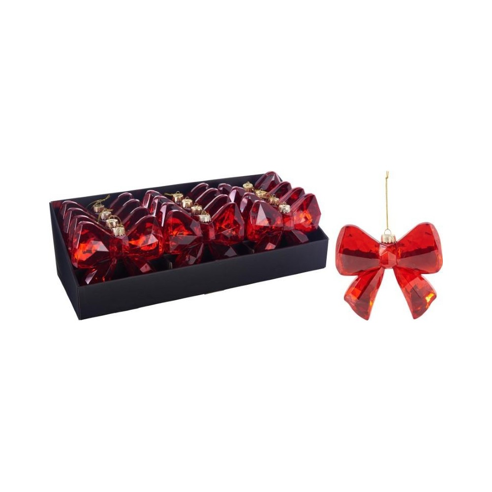 FIOCCO VETRO DIAMANTATO ROSSO H.19